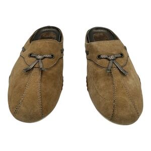 Cole Haan Women Tan Suede Slip On Mule Shoes Size 7.5 B E7 022143